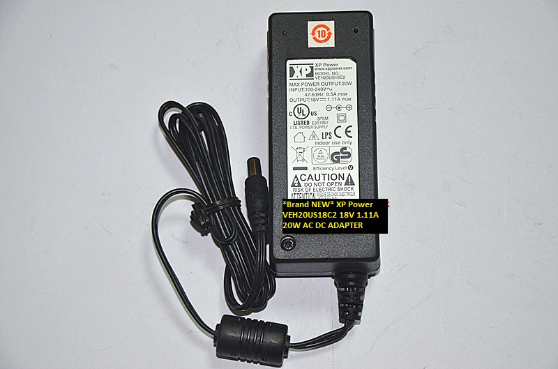 *Brand NEW* 5.5*2.5 18V 1.11A 20W XP Power VEH20US18C2 AC DC ADAPTER *Brand NEW* 5.5*2.5 18V 1.11A 20W XP Power VEH20US18C2 AC DC ADAPTER